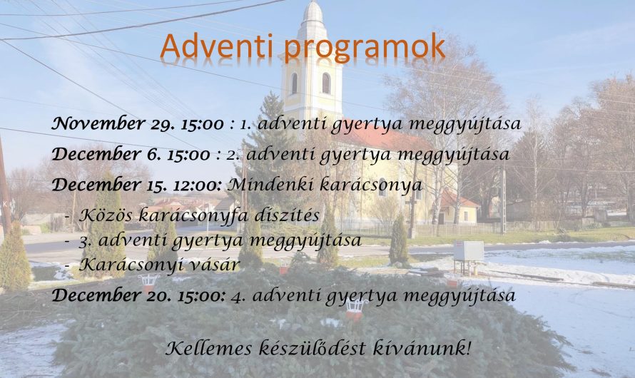 Adventi programok 2024