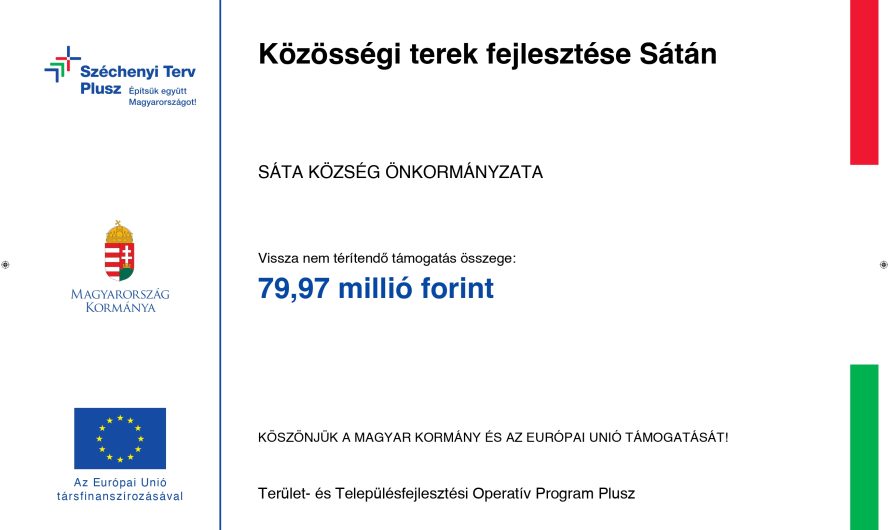 Közösségi terek fejlesztése Sátán