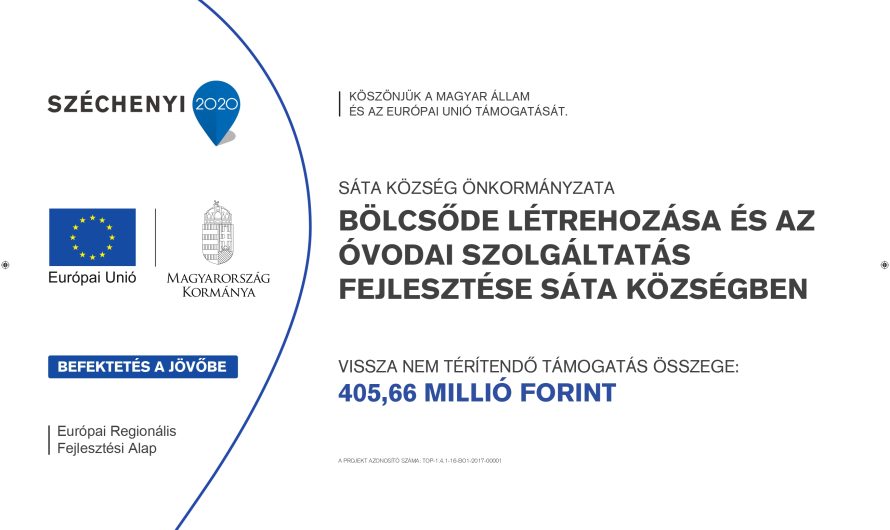 Bölcsőde létrehozása és az óvodai szolgáltatás fejlesztése Sáta községben