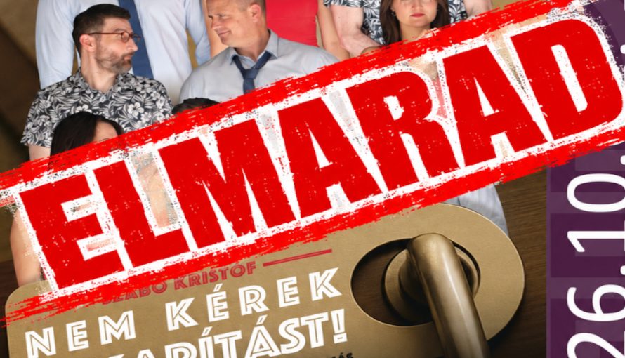 Elmarad a színházi előadás 2026. október 2-án